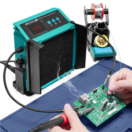 Паяльная станция с дымоуловителем МЕГЕОН 00348 купить по низкой цене | МАКСПРОФИТ